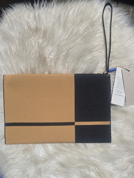 Rothy's Handbags - Rothy's Reversible Black & Camel Colorblock Wristlet Clutch NWT